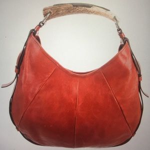 Sold YVES SAINT LAURENT Red Leather Mombasa Bag